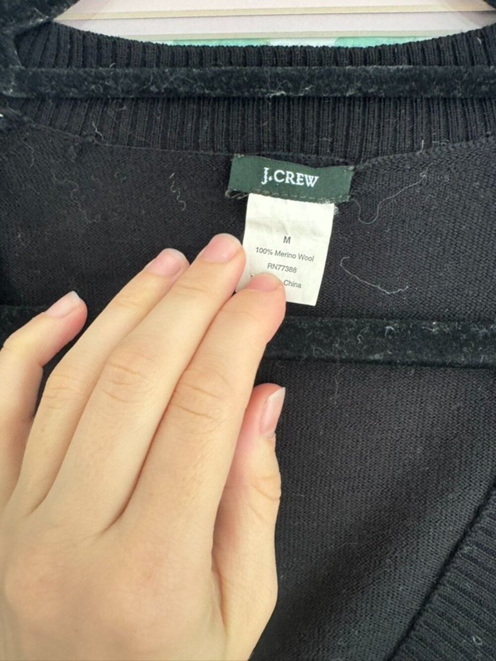 J. Crew Navy Gray & Cream Argyle Merino Wool Cardigan, M - Picture 5 of 7